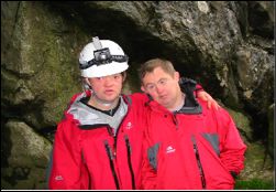 Peter and Roy caving